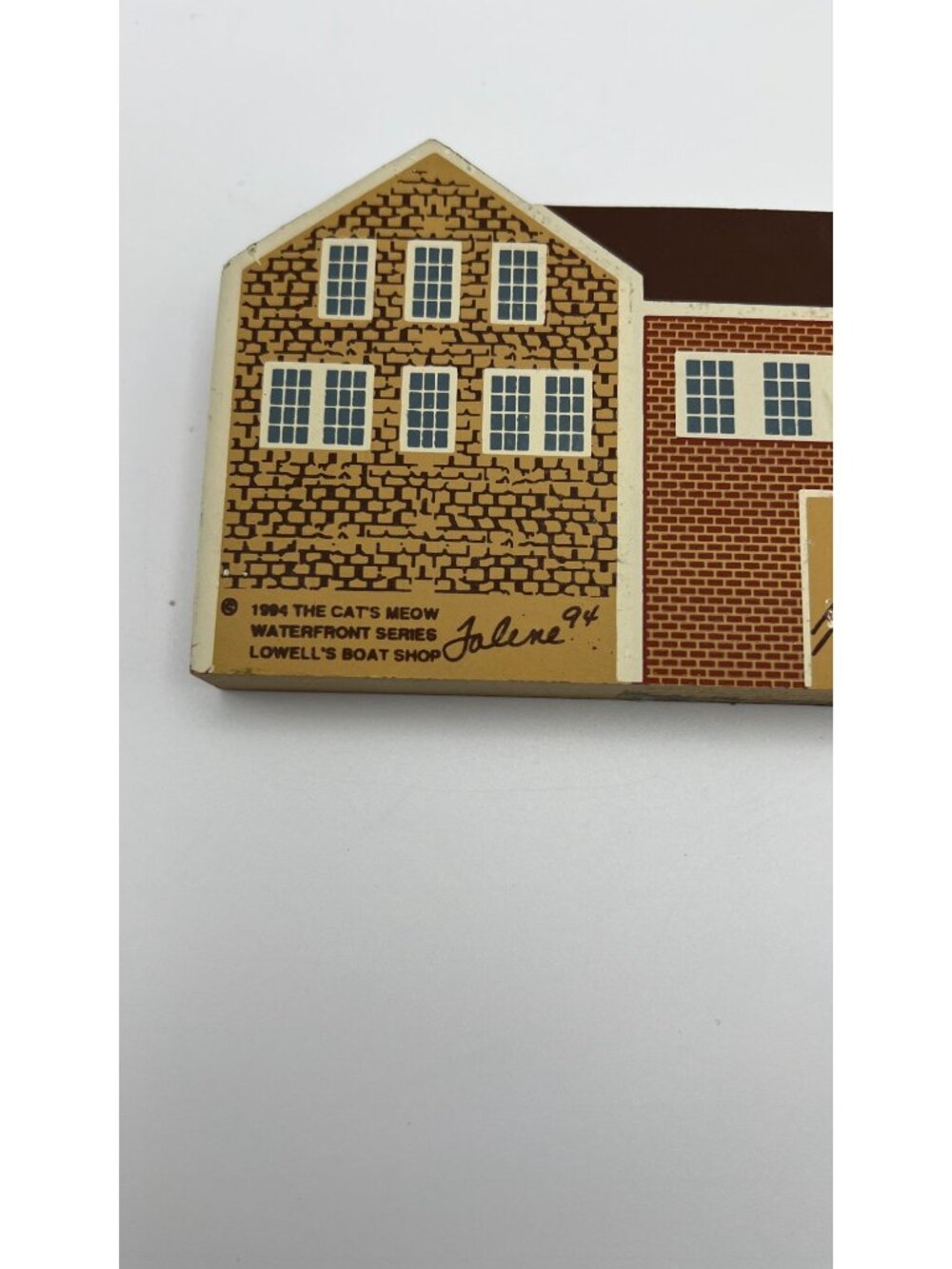 Set Of 3 Cats Meow Wooden Collectibles: Lincoln School Zangs Beer Lowells Boat S - Picture 6 of 9